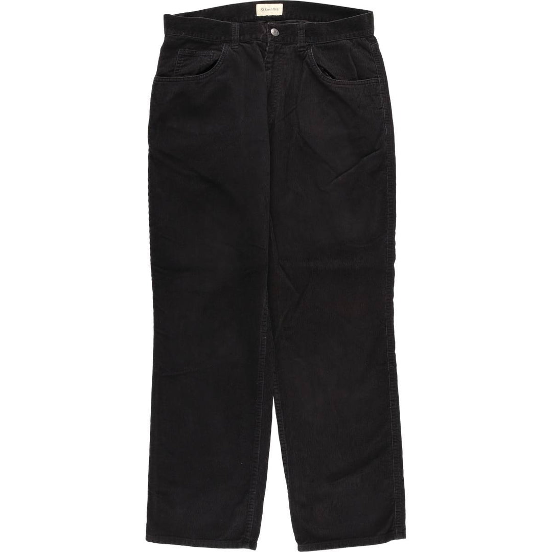 St. John's Bay Men's Corduroy Pants, Size 34 cotton black type Vintage Second Hand