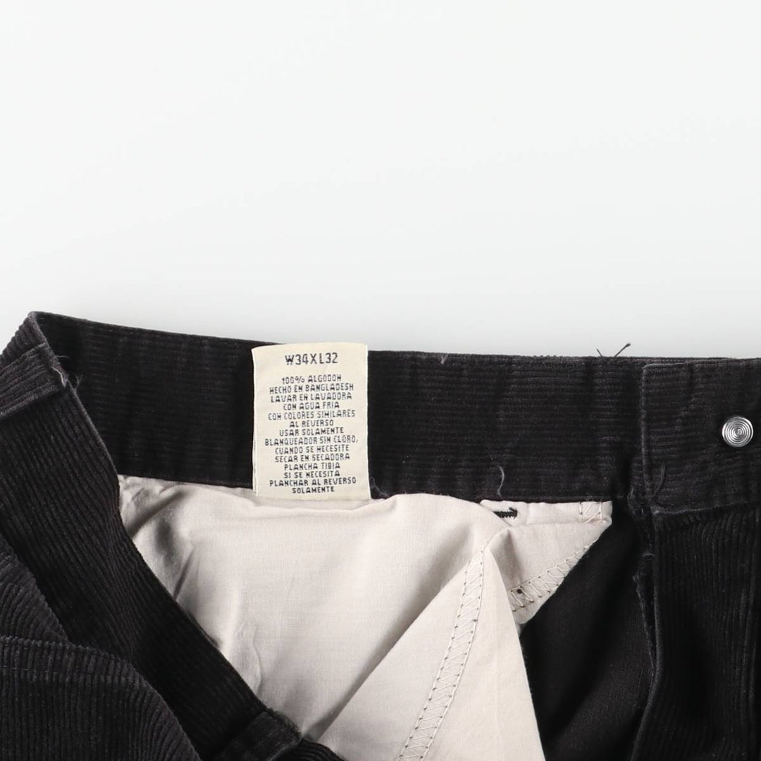 St. John's Bay Men's Corduroy Pants, Size 34 cotton black type Vintage Second Hand