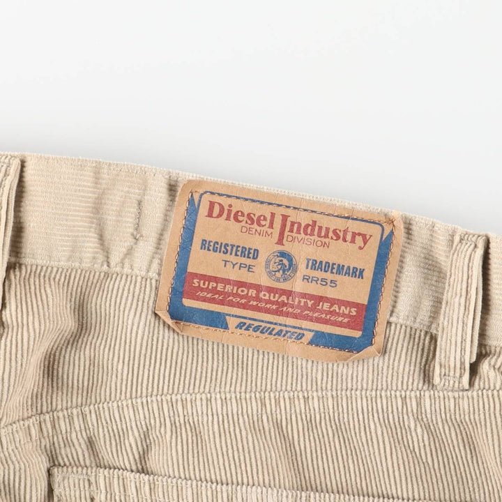 Diesel Industry Corduroy Pants, Made in Italy, Men's, Size W34 cotton Beige type Vintage Second Hand