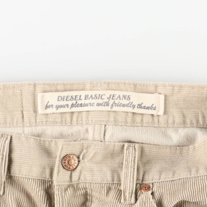 Diesel Industry Corduroy Pants, Made in Italy, Men's, Size W34 cotton Beige type Vintage Second Hand