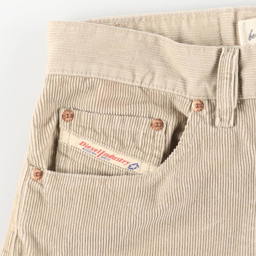 Diesel Industry Corduroy Pants, Made in Italy, Men's, Size W34 cotton Beige type Vintage Second Hand