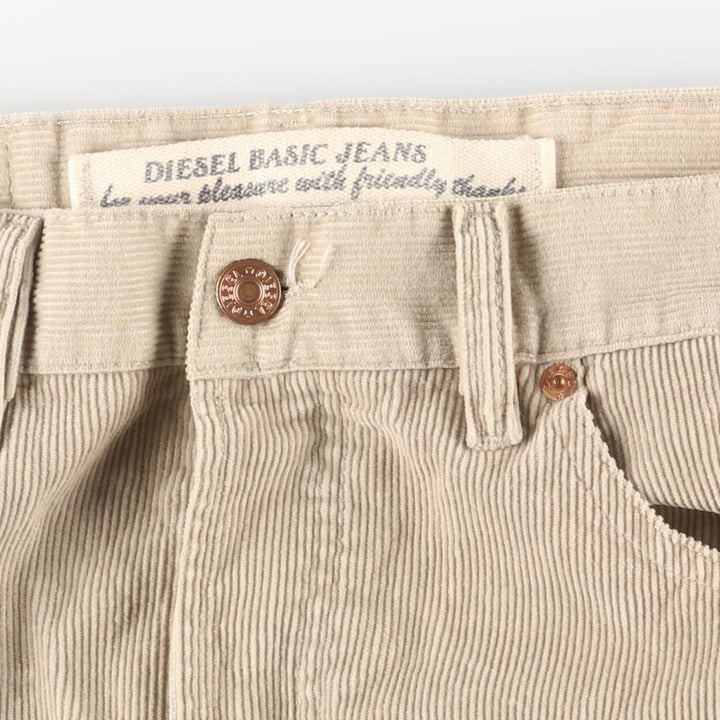 Diesel Industry Corduroy Pants, Made in Italy, Men's, Size W34 cotton Beige type Vintage Second Hand