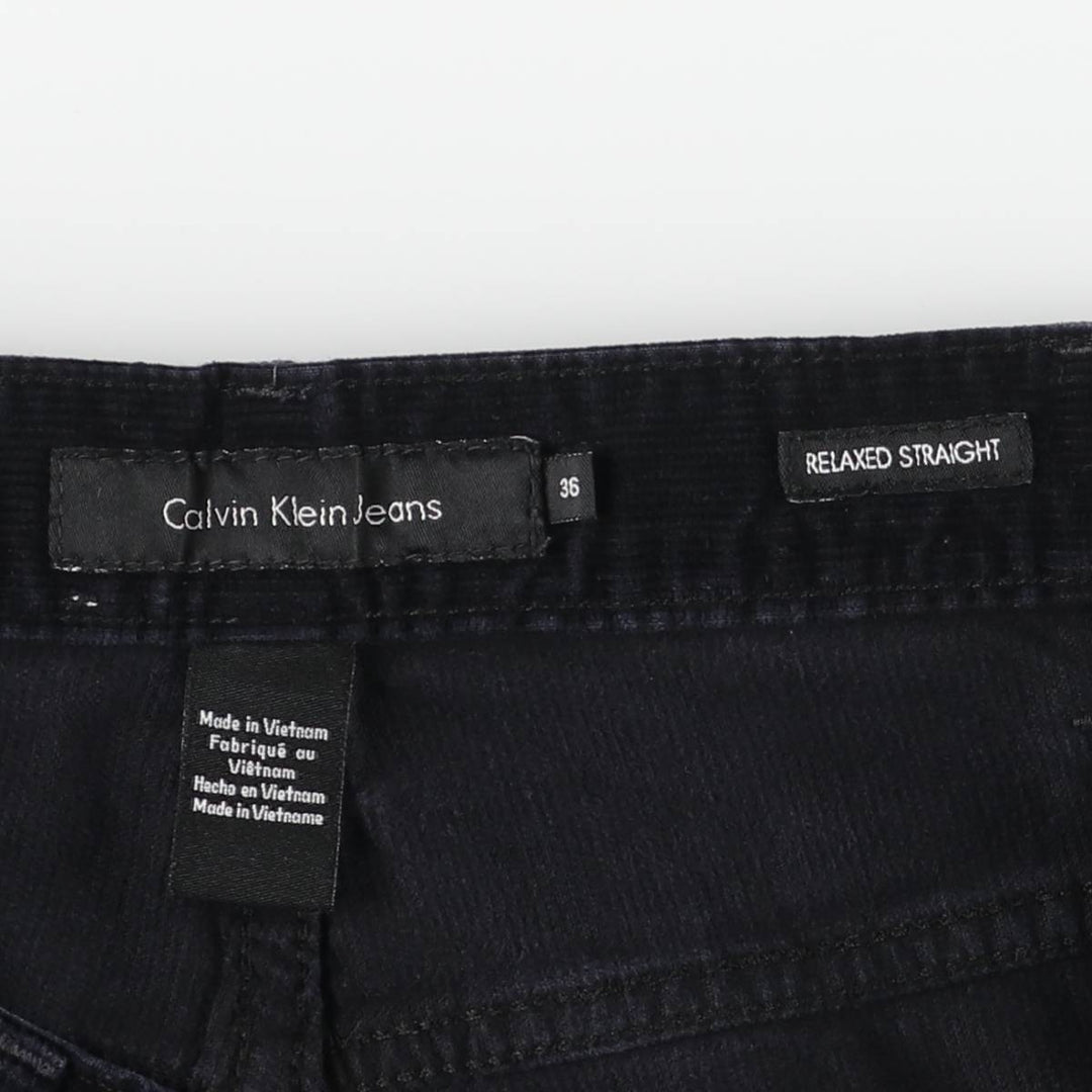 Calvin Klein Jeans corduroy pants, men's size W37 cotton black type Vintage Second Hand