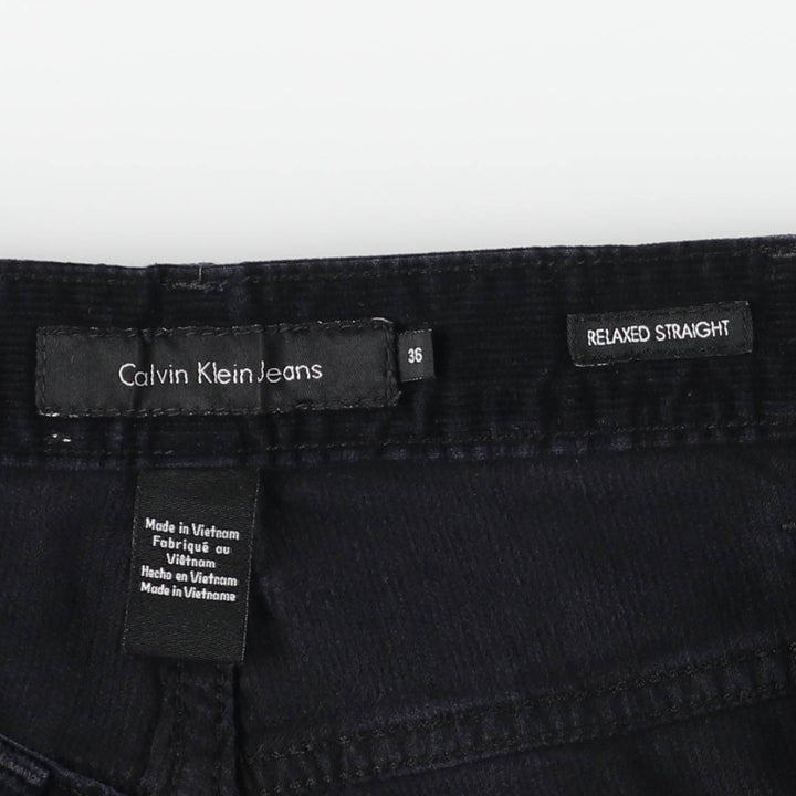 Calvin Klein Jeans corduroy pants, men's size W37 cotton black type Vintage Second Hand