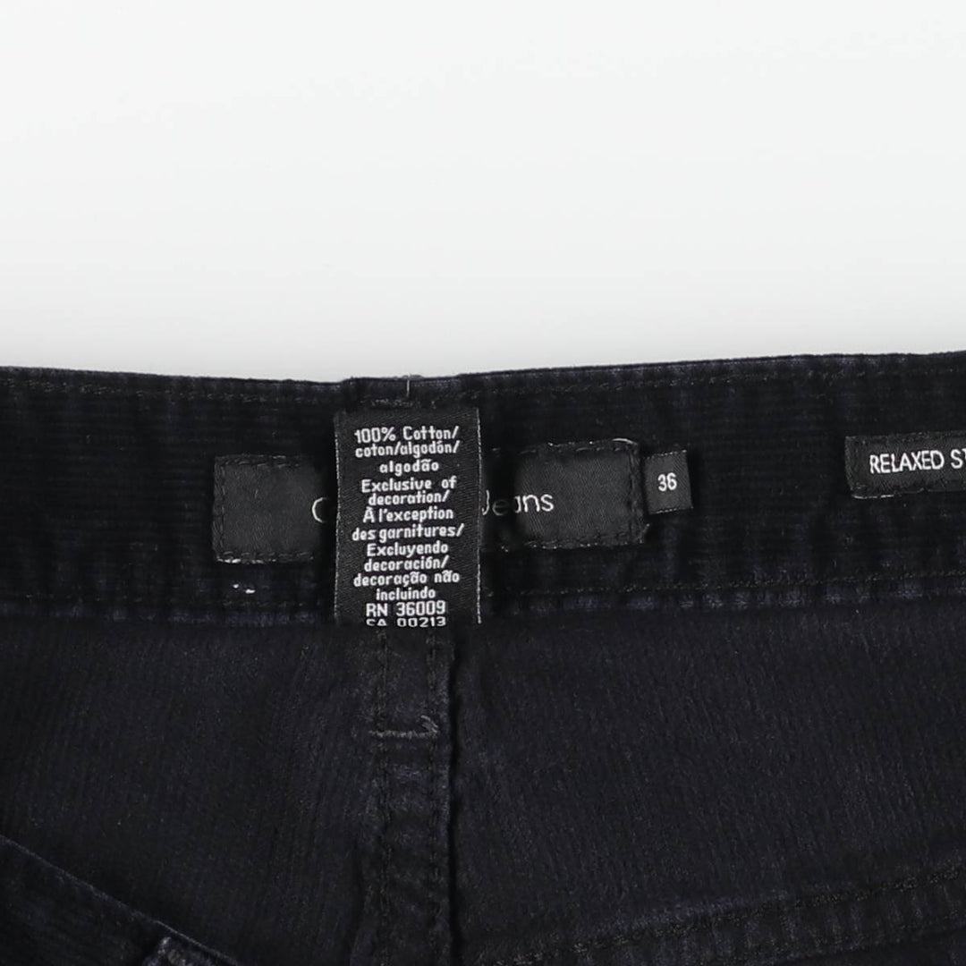 Calvin Klein Jeans corduroy pants, men's size W37 cotton black type Vintage Second Hand