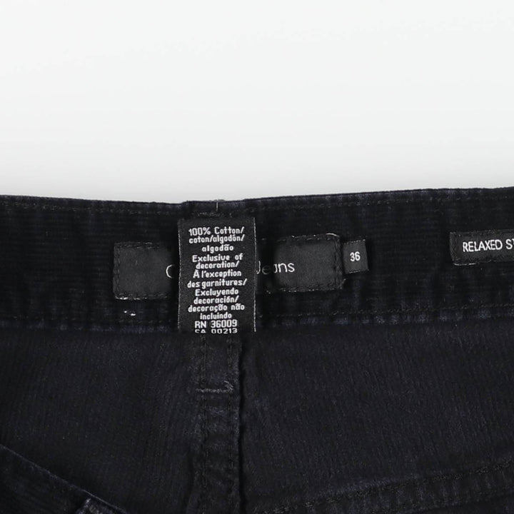Calvin Klein Jeans corduroy pants, men's size W37 cotton black type Vintage Second Hand