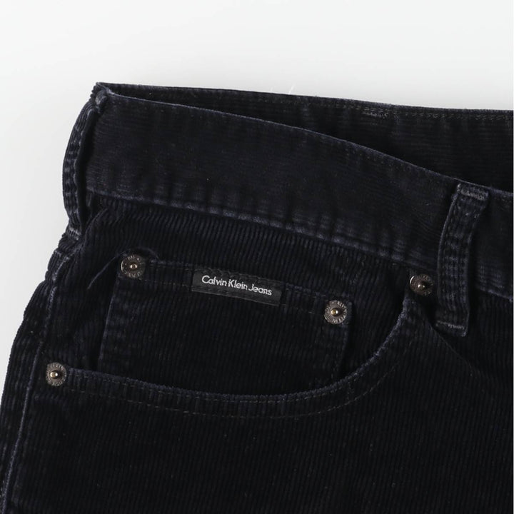 Calvin Klein Jeans corduroy pants, men's size W37 cotton black type Vintage Second Hand