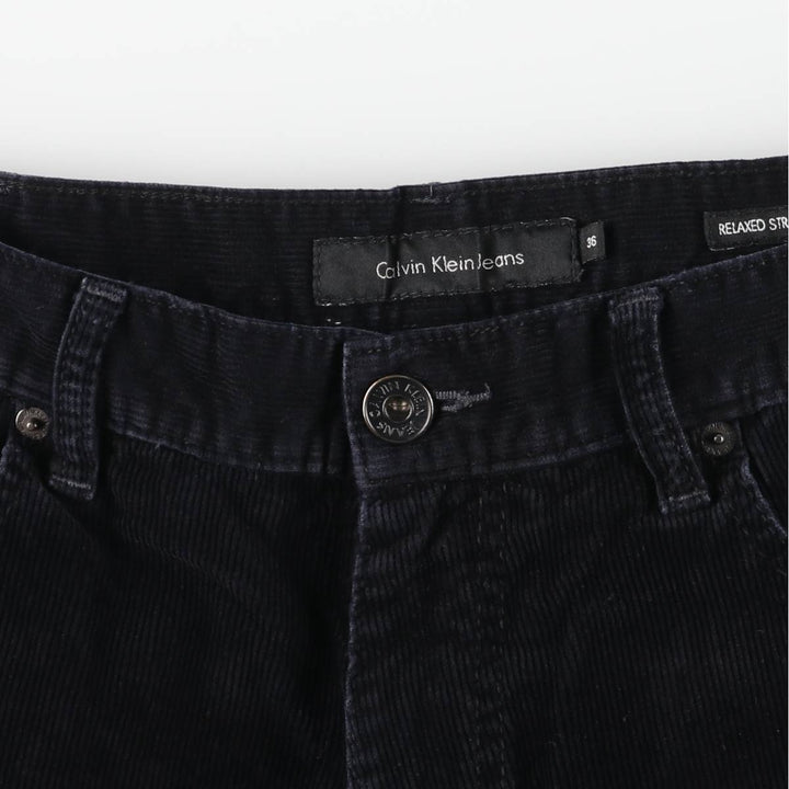 Calvin Klein Jeans corduroy pants, men's size W37 cotton black type Vintage Second Hand
