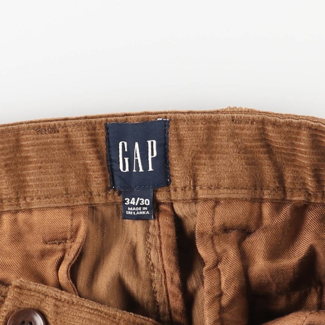 GAP Men's Corduroy Pants (Size W34) cotton brown type Vintage Second Hand