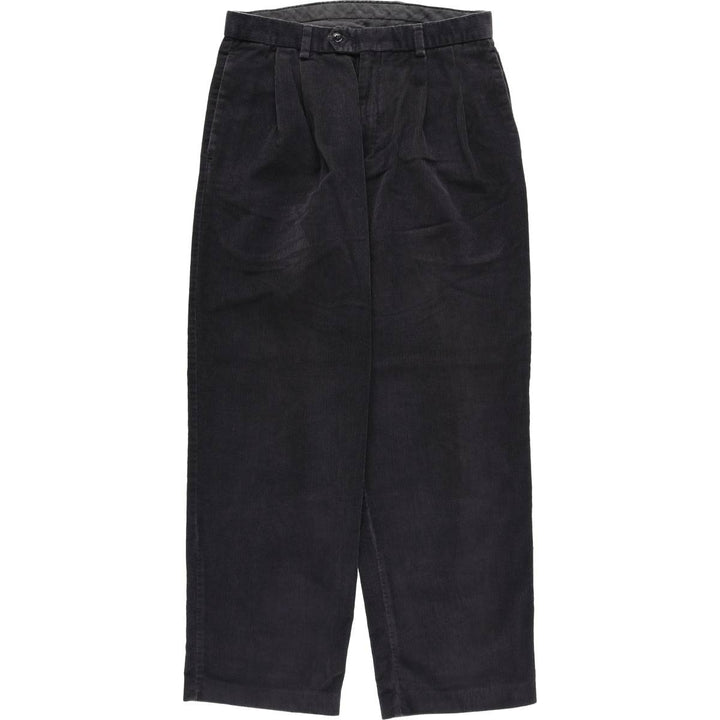 Dockers Recode Two-Pleated Corduroy Pants, Men's, Size W32 cotton black type Vintage Second Hand
