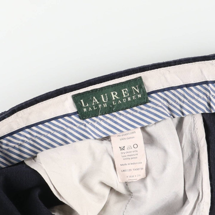 Ralph Lauren Lauren corduroy pants, men's size W37 cotton navy blue type Vintage Second Hand