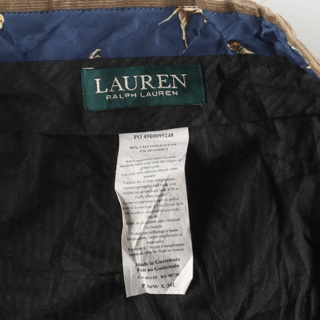 Ralph Lauren Lauren corduroy pants, men's size W37 cotton brown type Vintage Second Hand