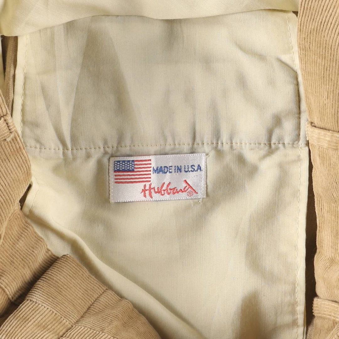 HUBBARD Corduroy Pants, Made in USA, Men's, Size 34 unclear Beige type Vintage Second Hand