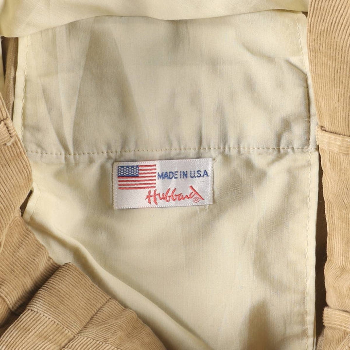 HUBBARD Corduroy Pants, Made in USA, Men's, Size 34 unclear Beige type Vintage Second Hand