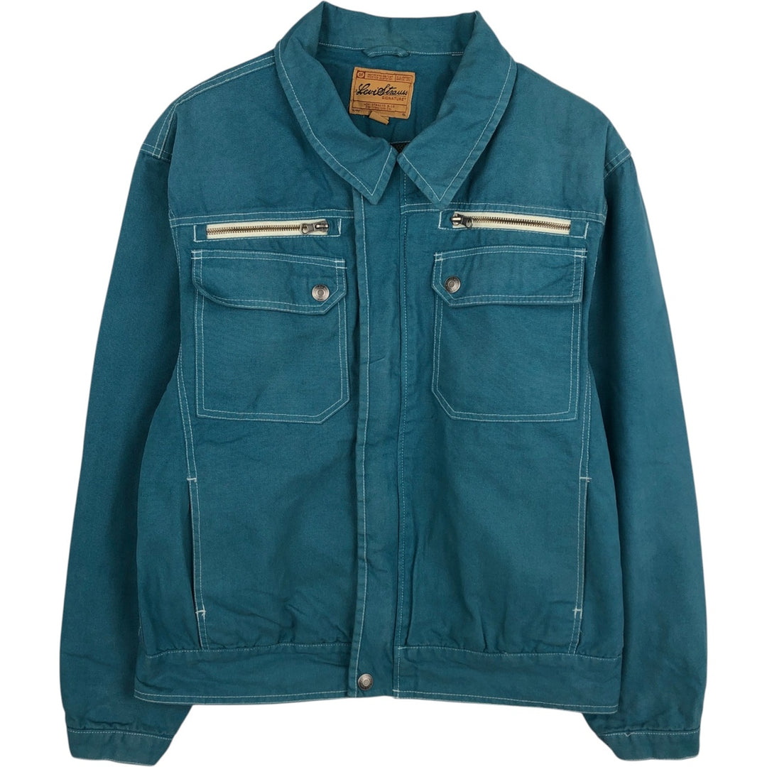 Levi's Signature Cotton Jacket, Men's Size Small cotton blue type Vintage Second Hand