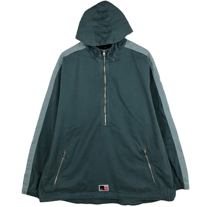 90'S Nike pullover cotton anorak parka, men's size XL cotton blue type Vintage Second Hand
