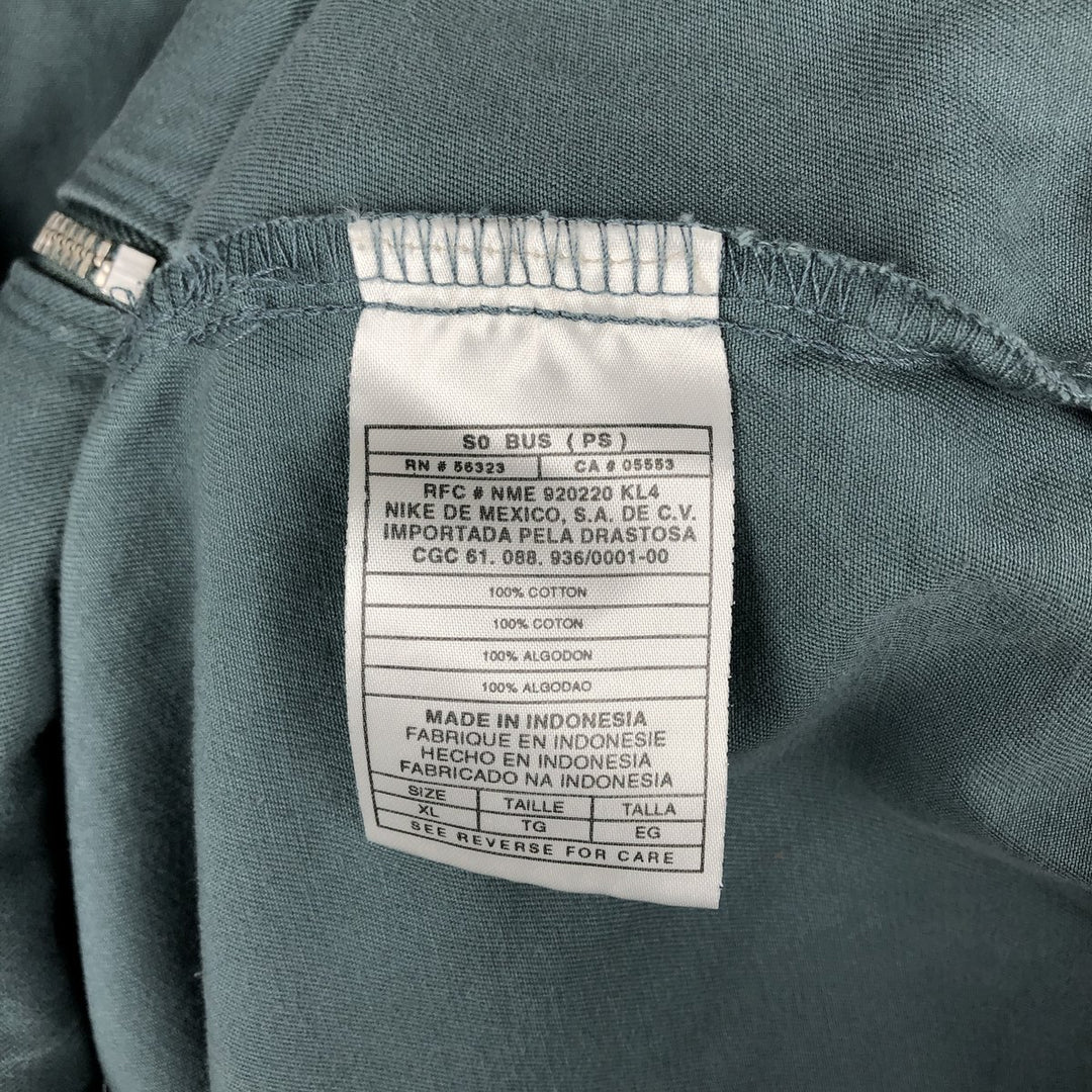90'S Nike pullover cotton anorak parka, men's size XL cotton blue type Vintage Second Hand