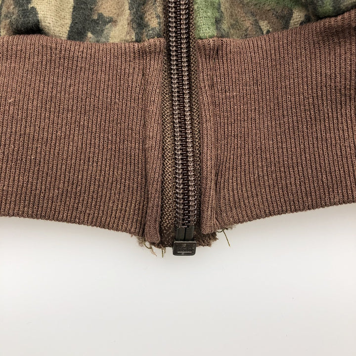 Vintage 90'S OCOEE Camouflage Pattern Realtree Camo Collared Cotton Blouson, Made in USA, Men's Size XL cotton Khaki type Vintage Second Hand