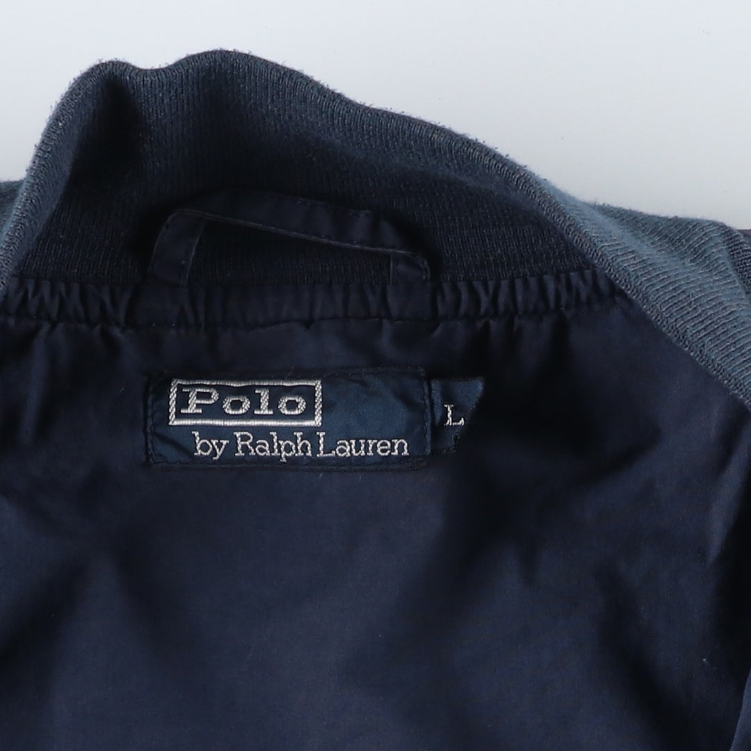 Ralph Lauren POLO by Ralph Lauren cotton blouson, men's size L cotton navy blue type Vintage Second Hand