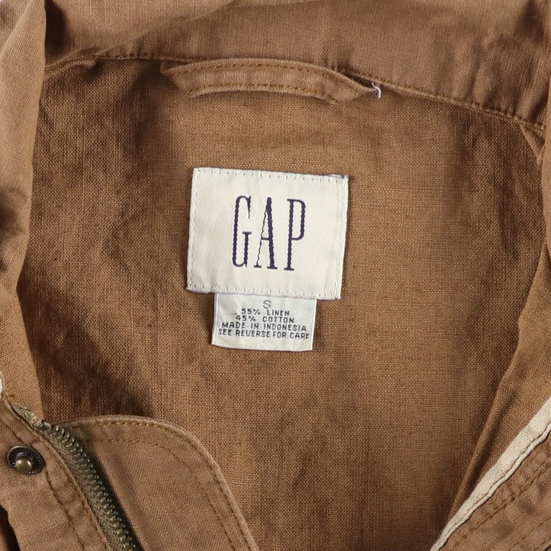 90'S GAP Old Gap Cotton and Linen Jacket, Men's Size Small, Vintage linen beige type brown Vintage Second Hand