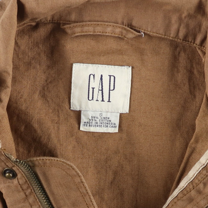 90'S GAP Old Gap Cotton and Linen Jacket, Men's Size Small, Vintage linen beige type brown Vintage Second Hand