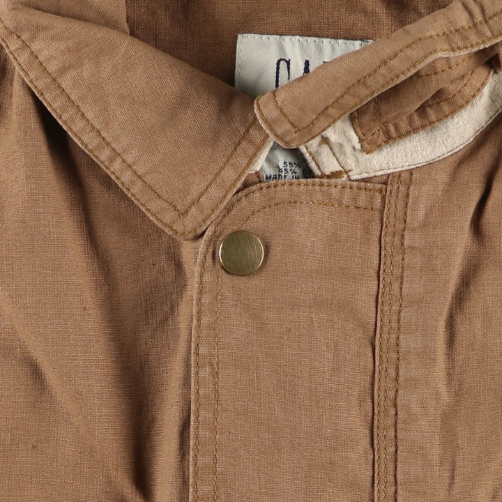 90'S GAP Old Gap Cotton and Linen Jacket, Men's Size Small, Vintage linen beige type brown Vintage Second Hand