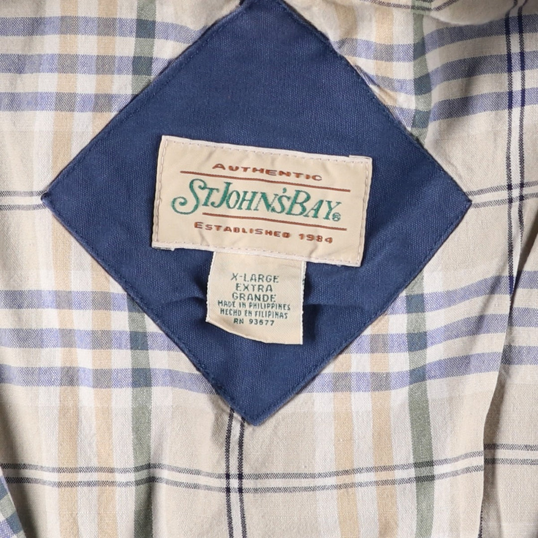 Vintage 1990'S St. John's Bay cotton hoodie, size XL, men's cotton blue type Vintage Second Hand
