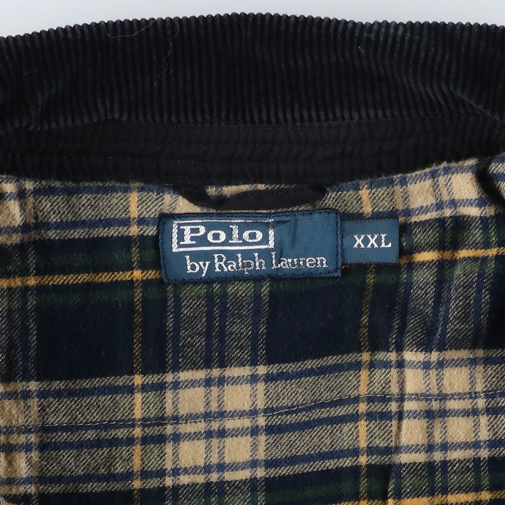 Ralph Lauren POLO by Ralph Lauren padded swing top sports jacket, men's size XXL cotton black type Vintage Second Hand