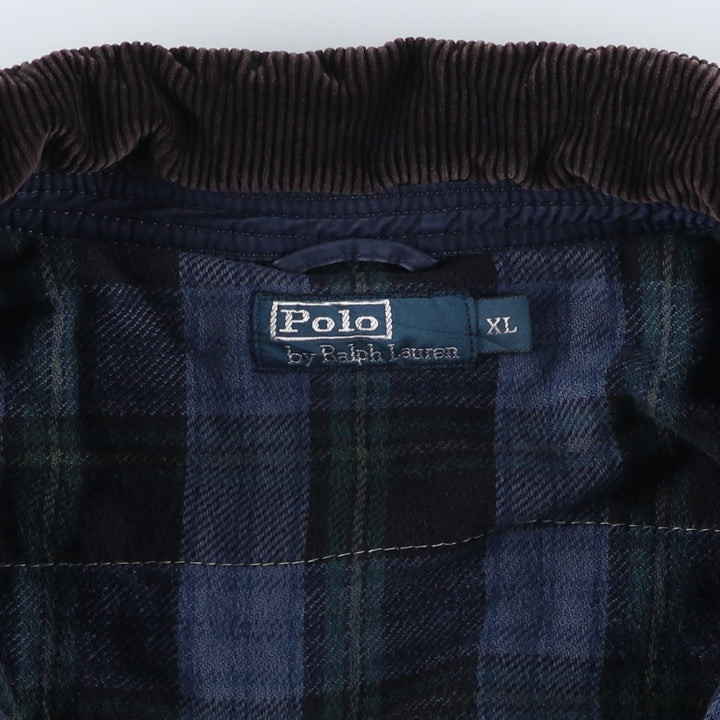 Ralph Lauren POLO by Ralph Lauren padded swing top sports jacket, men's size XL cotton navy blue type Vintage Second Hand