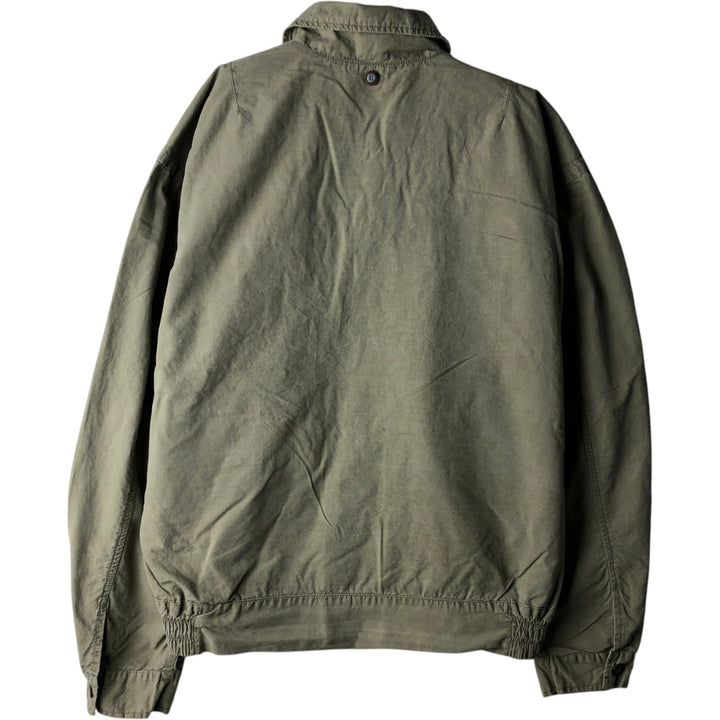 90'S Yves Saint Laurent JEANSWEAR cotton jacket, men's size L, vintage unclear Khaki type sage green Vintage Second Hand