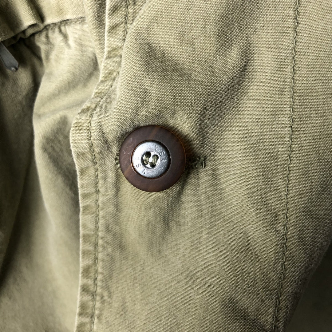 90'S Yves Saint Laurent JEANSWEAR cotton jacket, men's size L, vintage unclear Khaki type sage green Vintage Second Hand