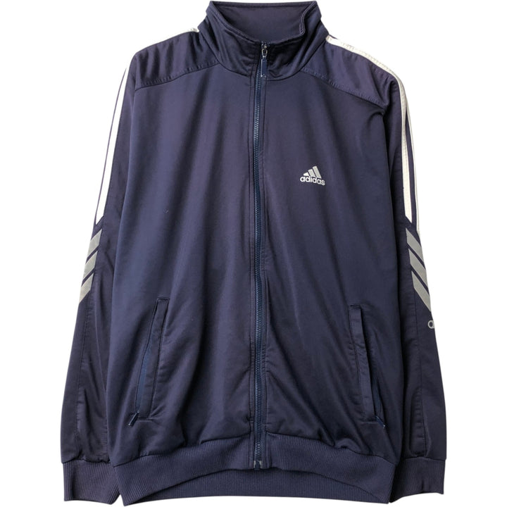 00'S adidas jersey track jacket, men's size M polyester Purple type blue-purple Vintage Second Hand