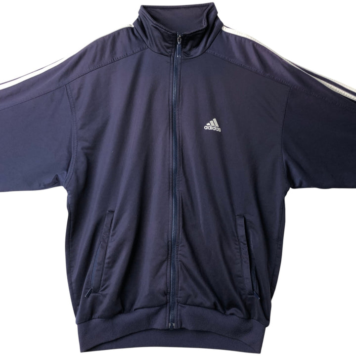 00'S adidas jersey track jacket, men's size M polyester Purple type blue-purple Vintage Second Hand