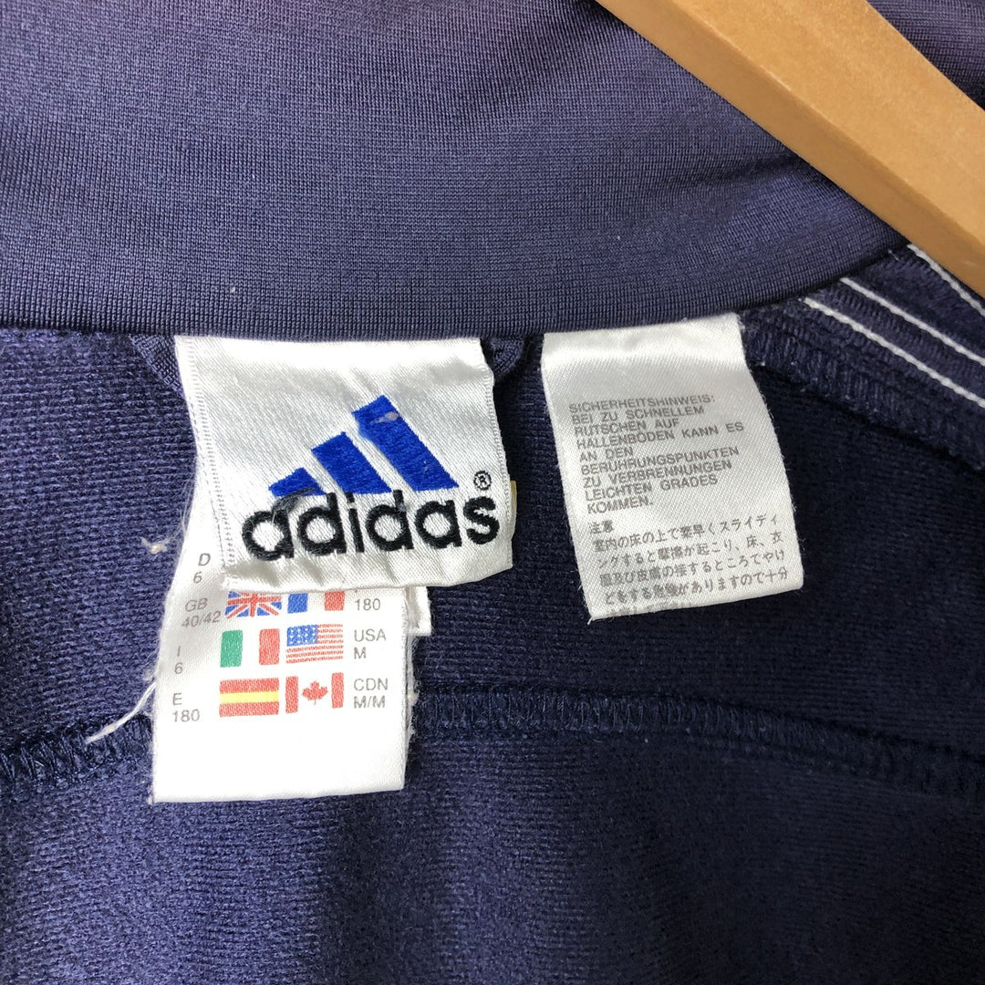 00'S adidas jersey track jacket, men's size M polyester Purple type blue-purple Vintage Second Hand