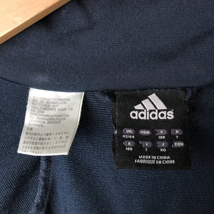 00'S adidas jersey track jacket, men's XL size polyester navy blue type Vintage Second Hand
