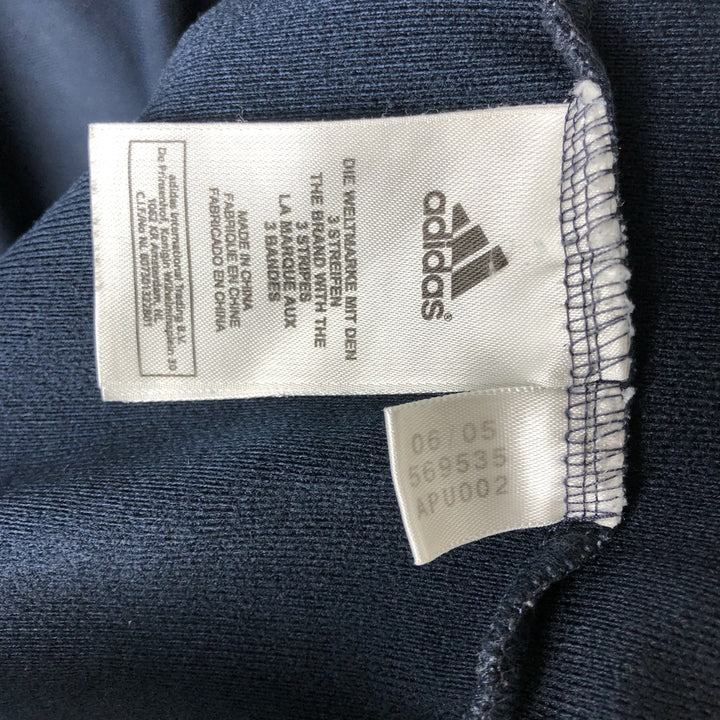 00'S adidas jersey track jacket, men's XL size polyester navy blue type Vintage Second Hand