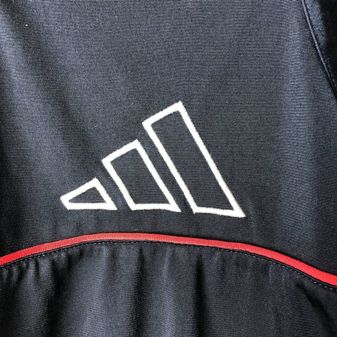 00'S adidas jersey track jacket, men's XL size polyester navy blue type Vintage Second Hand