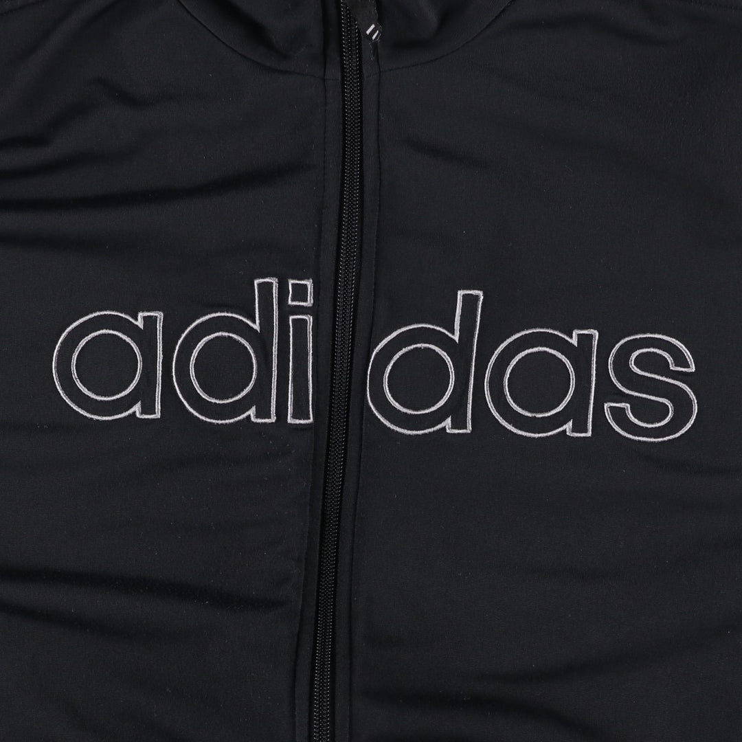 00'S adidas jersey track jacket, men's size L polyester black type Vintage Second Hand