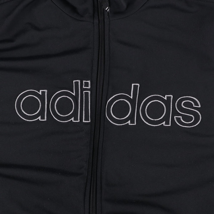00'S adidas jersey track jacket, men's size L polyester black type Vintage Second Hand