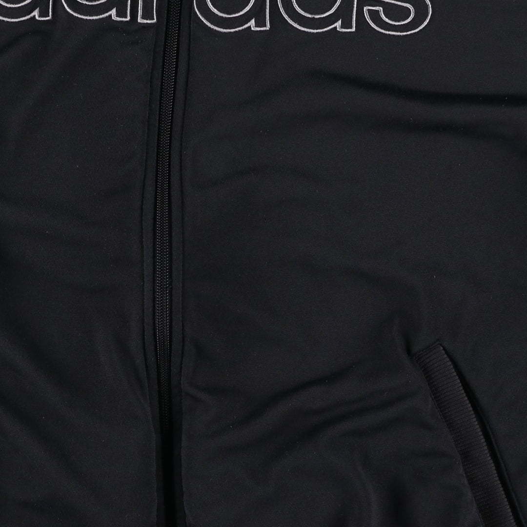 00'S adidas jersey track jacket, men's size L polyester black type Vintage Second Hand