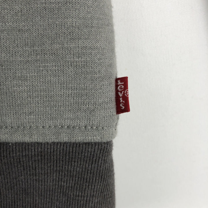 Levi's full-button two-tone sweatshirt, men's size XXL. cotton gray type Vintage Second Hand