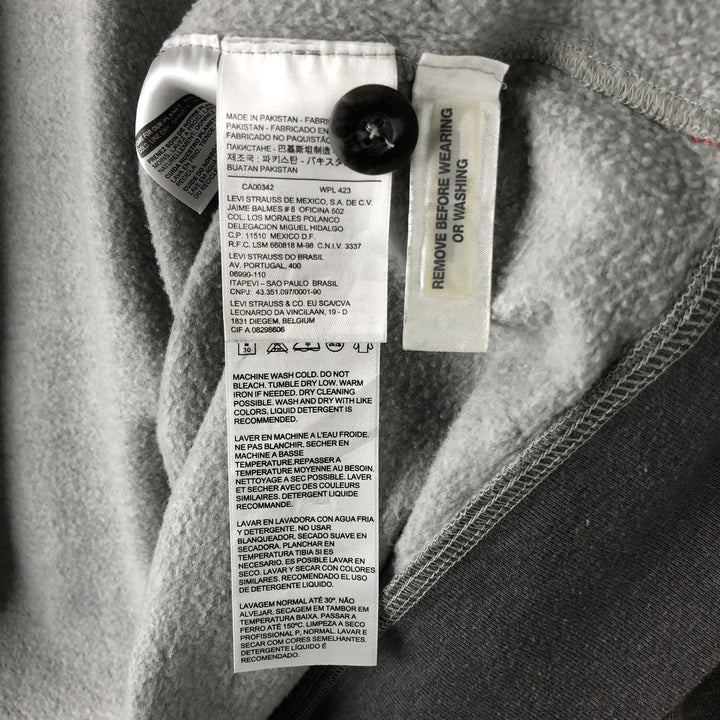 Levi's full-button two-tone sweatshirt, men's size XXL. cotton gray type Vintage Second Hand