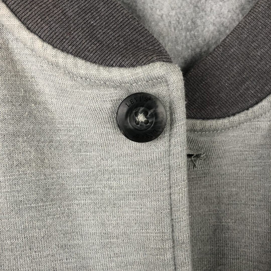 Levi's full-button two-tone sweatshirt, men's size XXL. cotton gray type Vintage Second Hand