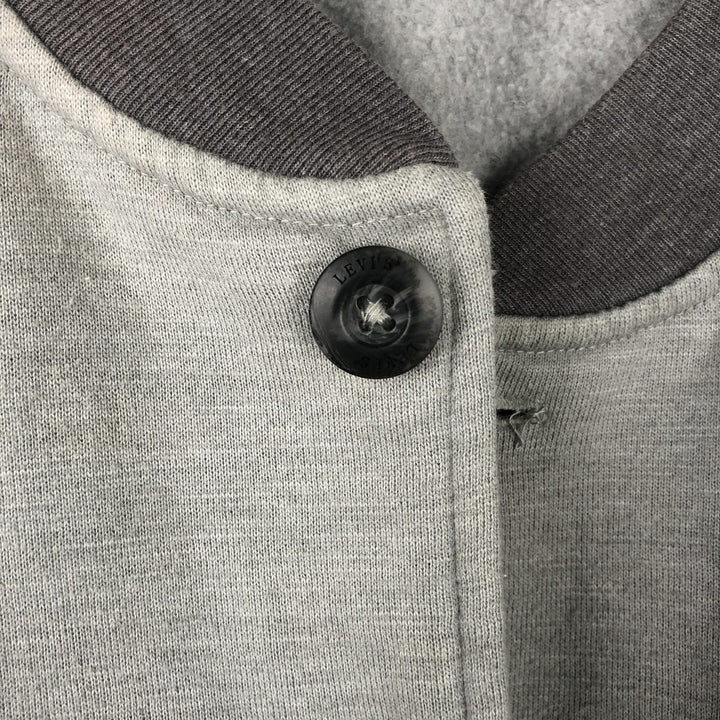 Levi's full-button two-tone sweatshirt, men's size XXL. cotton gray type Vintage Second Hand