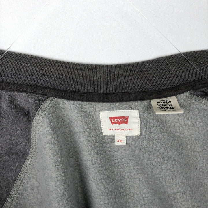 Levi's full-button two-tone sweatshirt, men's size XXL. cotton gray type Vintage Second Hand