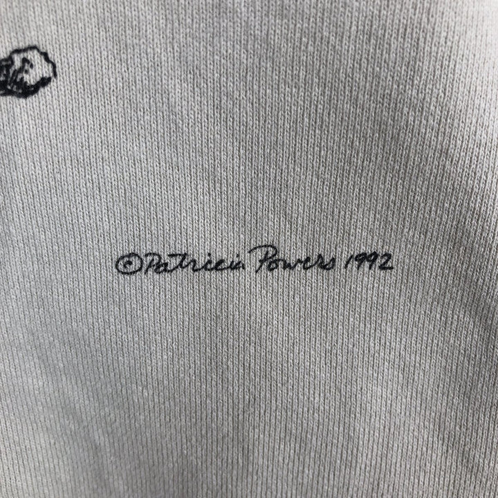 Vintage 90'S Fruit of the Loom Super Cotton Dog Print Animal Sweatshirt, Made in USA, Men's Size Medium cotton Beige type Vintage Second Hand