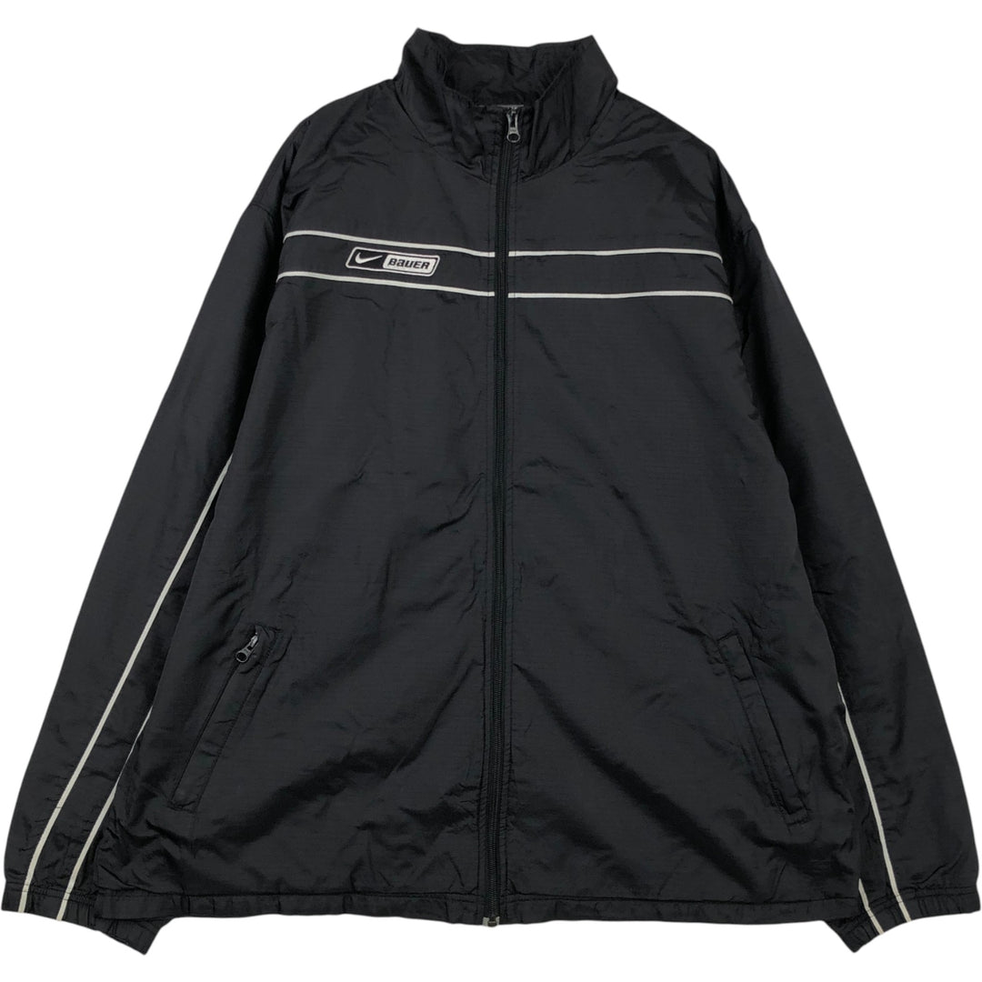 2000'S Nike Bauer Ripstop Nylon Jacket, Men's XL Nylon black type Vintage Second Hand