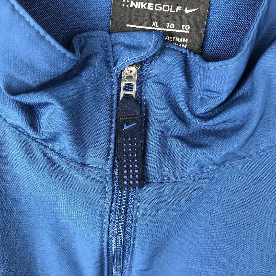 Nike Golf Half-Zip Nylon Pullover, Men's XL (Equivalent) polyester blue type Vintage Second Hand