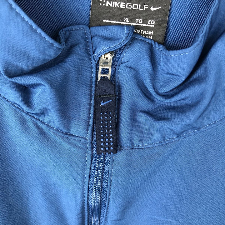 Nike Golf Half-Zip Nylon Pullover, Men's XL (Equivalent) polyester blue type Vintage Second Hand