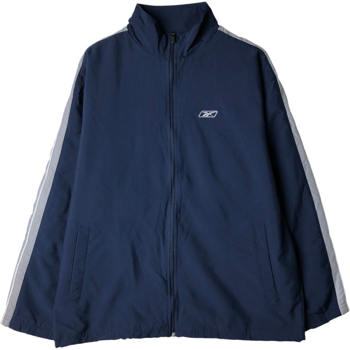 Reebok Windbreaker Men's Size L polyester navy blue type Vintage Second Hand
